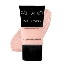 Palladio I'm Glowing Primer Iluminador, Base de Maquillaje Rosa Perla, Contiene Aloe Vera