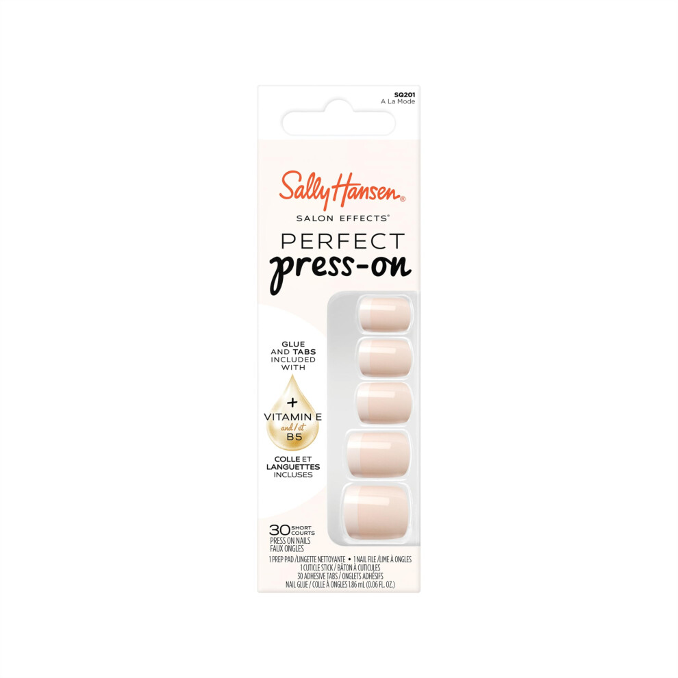 Sally Hansen Salon Effects Perfect Press-On Nails A La Mode Press On Nails Easy To Apply Nail Glue & Adhesive Tabs Included