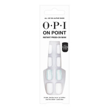 OPI On Point Vechen led na alpskm snehu | Krtk kulat bl & akcentn modr nail art lis na nehty | S lepidlem na nehty | Dlouhotrvajc opakovan