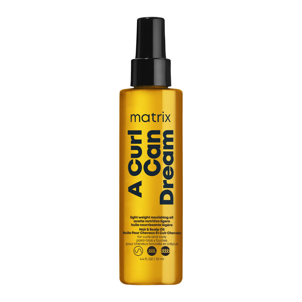 Matrix Light A Curl Can Dream -Weight Hair And Scalp Oil For Curly & Coily Hair - Controls Frizz With Manuka Honey Extract Silicone-Free 4.4 Fl Oz