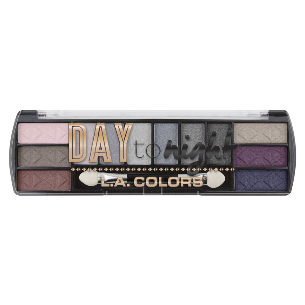 L.a. Colors Day To Night 12 Color Eyeshadow Palette Evening 0.28 Oz. Powder