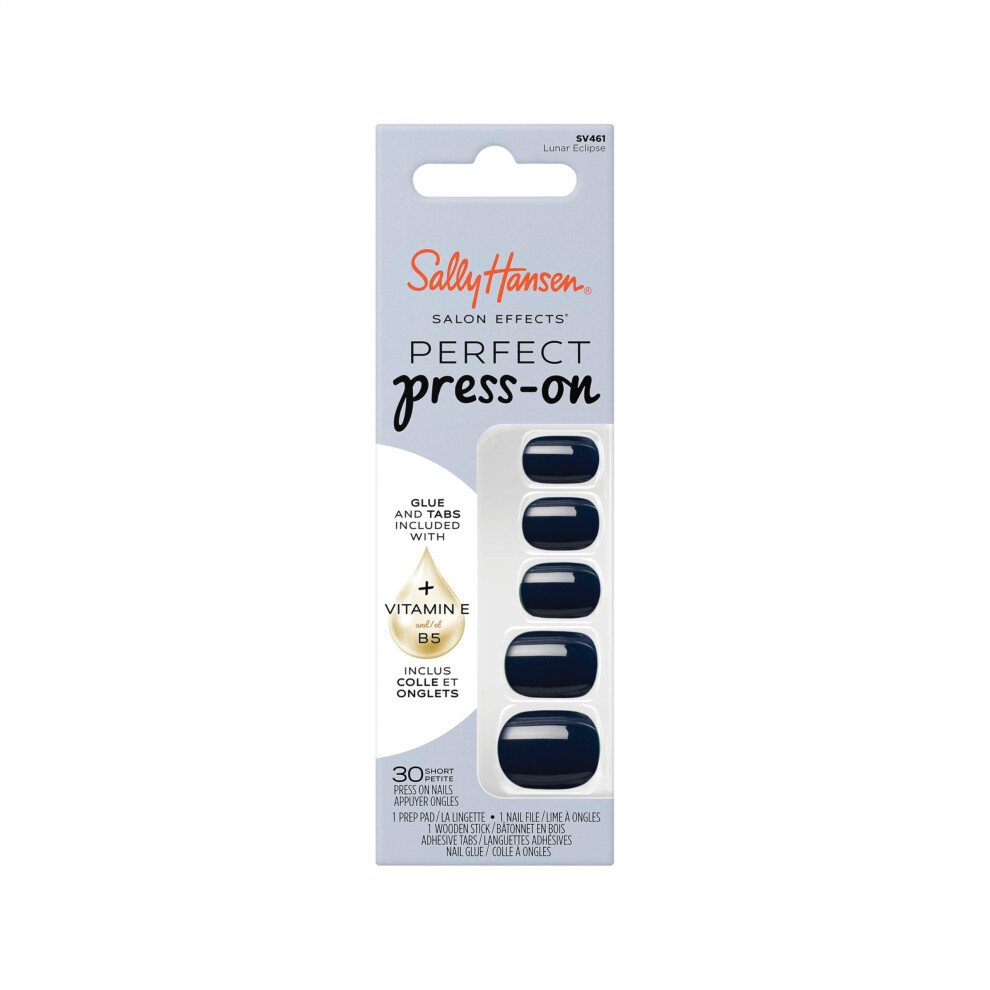 Sally Hansen Salon Effects Perfect Press-On Nails Lunar Eclipse Press On Nails Easy To Apply Nail Glue & Adhesive Tabs Included