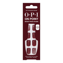 OPI, Pe Punct, Manicură Instantă cu Aderență, Lungime Scurtă, Got The Blues For Red, 27 Kit de Piese