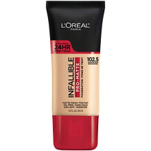 L'Oreal Paris Cosmetics Makeup Infallible Pro-Matte Fondotinta liquido a lunga tenuta Natural Rose 1 fl oz