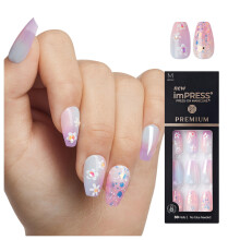 KISS IMPRESS Premium Kynsilev Tyyliportaali Violetti Keskikokoinen arkku Ei erillisi vlilehti Nail Kit sislt 30 tekokynsien valmistelutyyny m