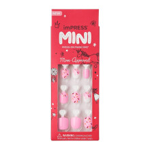 KISS imPRESS Geen lijm Mani Press On Nails Mini Press-On manicure voor kinderen 'Super Duper' roze kindermaat Squoval-vorm Inclusief 20 kunstnagels m