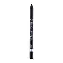 Rimmel London Scandaleyes Lápis de Olhos Gel à Prova d'Água, Longa Duração, Ultra Suave, 001, Preto, 1.2g