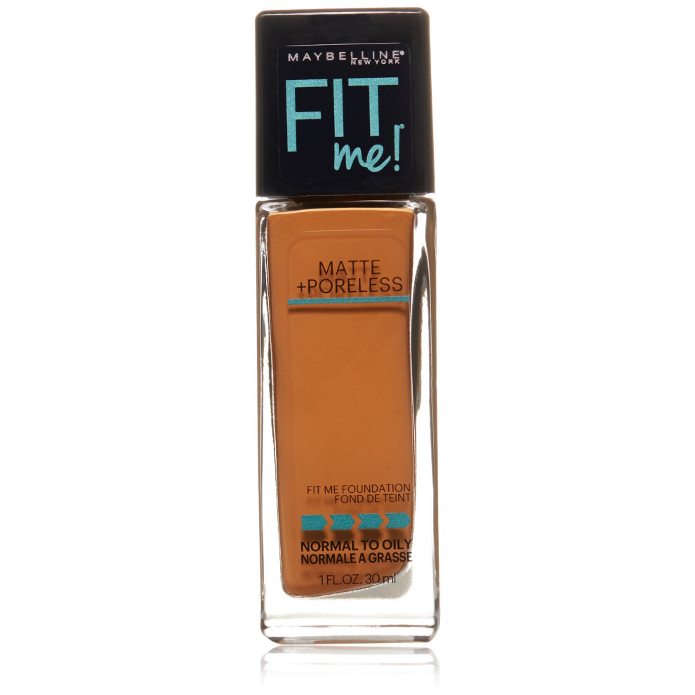 Photos - Foundation & Concealer Maybelline New York Fit Me Matte Plus Pore Less Foundation Spicy Brown 1 Fluid Ounce FMPRRFN338