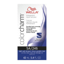 COLORCHARM Coloración Permanente Líquida para Cubrir Canas, 5A Castaño Claro Ceniza 1.4 Fl Oz