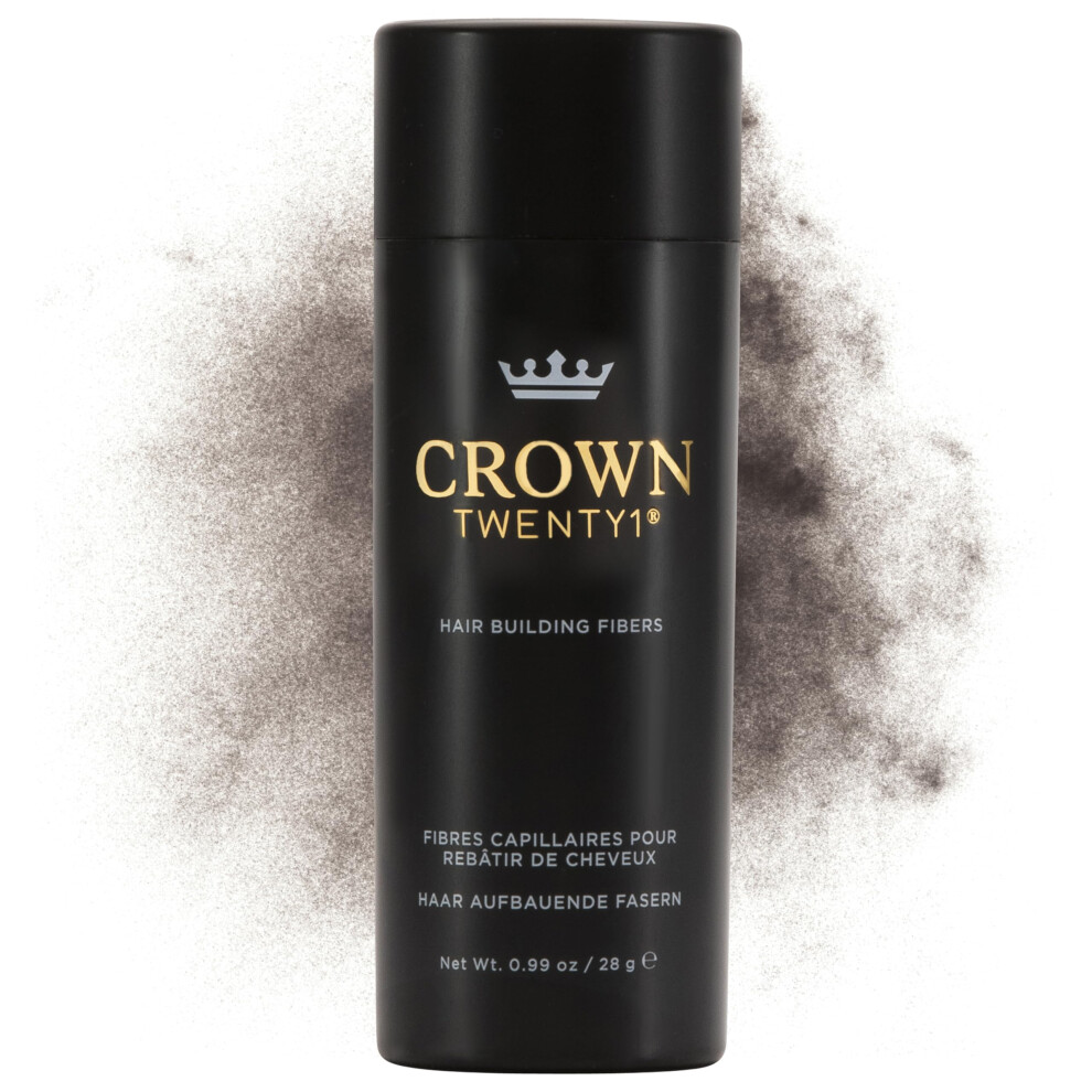 Crown Twenty1 Crown Hair Building Fibers (28G) - Instantly Cover Fine & Thinning Hair For A Thicker Fuller Look - A Natural Keratin Concealer - 13 Shades For Men