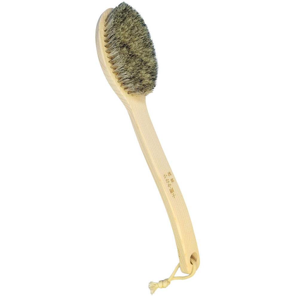 Ippinka Japanese Body Brush For Bath Or Dry Brushing Exfoliation Cellulite Treatment Long Handle Hard