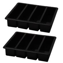 Flexible Silikon-Gefrierwürfelformen, ideal für Eistee und Cocktails, Silikon-Gefrierbehälterformen für Getränke und Suppen, 4 separate
