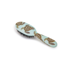 Rock & Ruddle Natural Mixed Boar Bristle Hair Brush for Women and Kids (Small/Travel Size 17.5cm) - Perfect for Wet or Dry Hair Detangling Smoothin