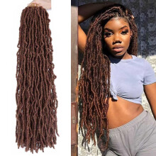 8 pakettia Soft Locs -virkatut hiukset esisilmukalla 20 tuuman Faux Locs -punokset Butterfly Locs Dreadlocs -synteettisille hiuksille mustille naisil