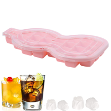 Ice Oasis: Forma de gelo de silicone com tampa protetora, pode ser preenchida com refrigerante, ervas, frutas ou suco, realça as bebidas adicionando