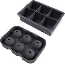 Formas de gelo de silicone versáteis, reutilizáveis e flexíveis para coquetéis, uísque e muito mais. Formas grandes com design antiaderente para