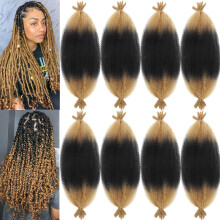 Kossys 8 Pack Joustavat Afro Twist -hiukset 16 tuuman esierotetut Kinky Marley -hiukset naisille Marley Twist -punotushiukset OT 27# Virkattu ahdistu