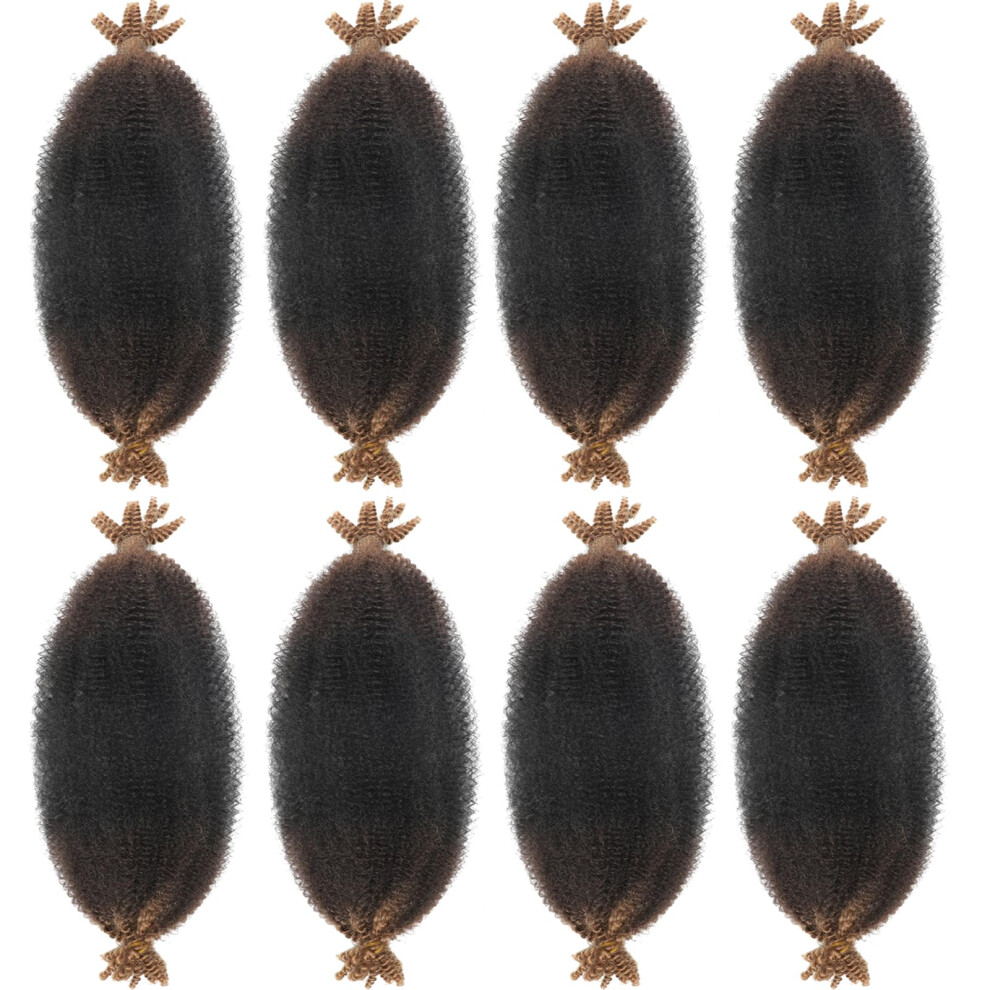 Kossys Unisex 8 Packs Springy Afro Twist Hair 16 Inch Pre-Separated Kinky Marley Twist Braiding Hair Crochet For Distressed Faux Locs Spring Twist Hair Extensions