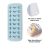 Forma de silicone antiaderente para cubos de gelo, fundo flexível com fácil remoção, formatos de coração, lua e estrela, material de qualidade 3