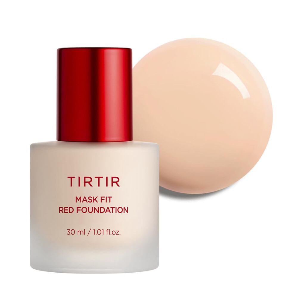 Tirtir Red Mask Fit Foundation?Long Lasting Flawless Coverage Energy Essence Lightweight Hydrating Pore-Blurring Breathable Satin Finish Makeup