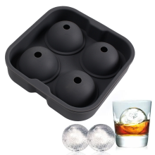 Moule à glaçons en silicone pour cocktails au whisky, bac à glaçons sphérique réutilisable assurant une fonte lente pour une expérience de