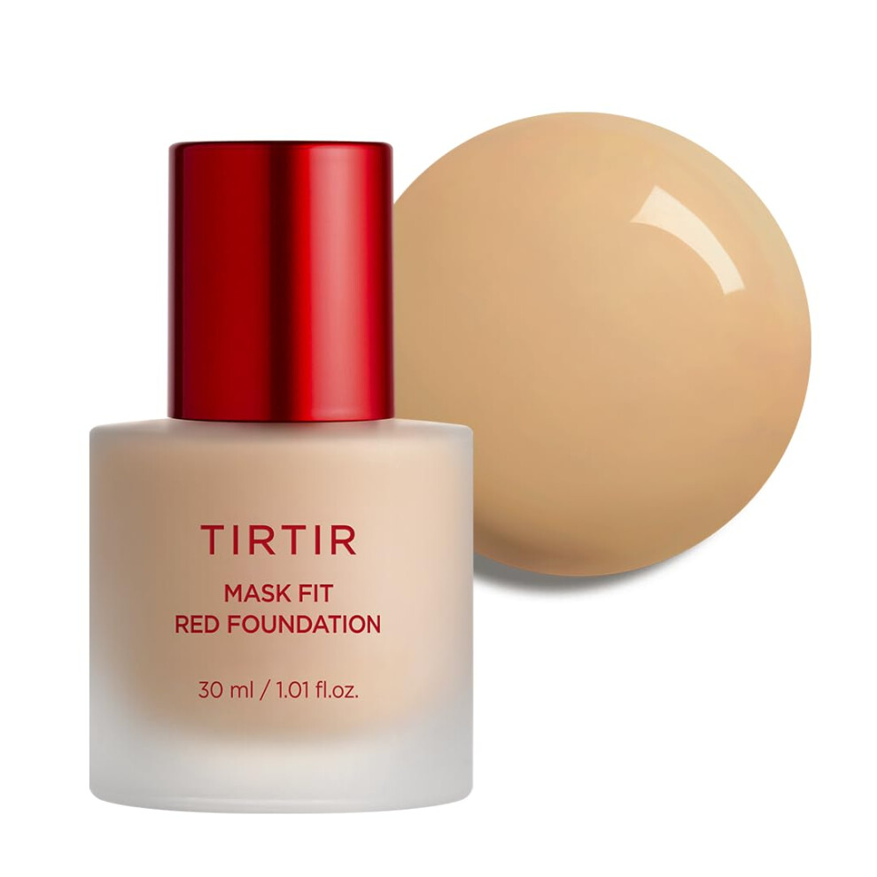 Tirtir Red Mask Fit Foundation?Long Lasting Flawless Coverage Energy Essence Lightweight Hydrating Pore-Blurring Breathable Satin Finish Makeup