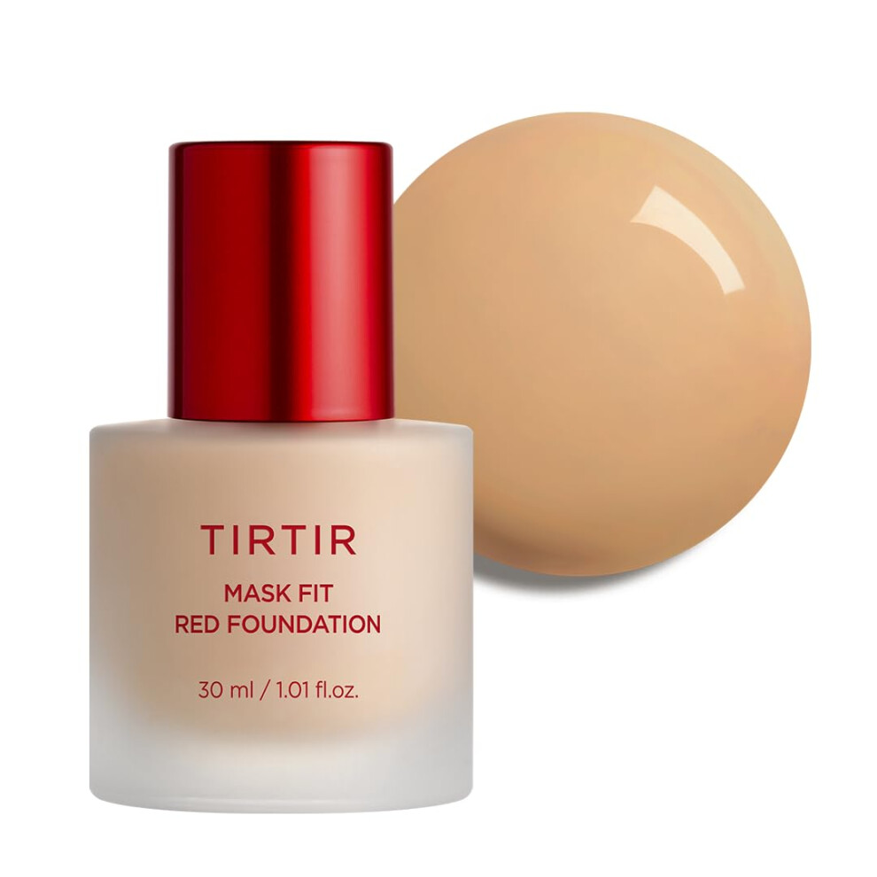 Tirtir Red Mask Fit Foundation?Long Lasting Flawless Coverage Energy Essence Lightweight Hydrating Pore-Blurring Breathable Satin Finish Makeup