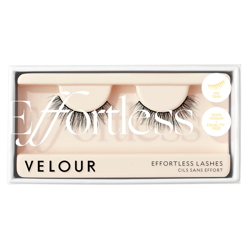 Velour Effortless Lashes Natural Looking False Eyelashes Fluffy & Lightweight No Trim Eyelashes Reusable Fake Lashes For All Eye Shapes Vegan & C