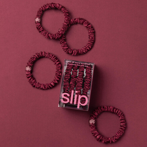 slip Skinny Scrunchies: Anti-Krease Anti-Breakage Slipsilk Design chrn jemn vlasy | Obsahuje 4 krupky z cistho hedvb: Maroon 2
