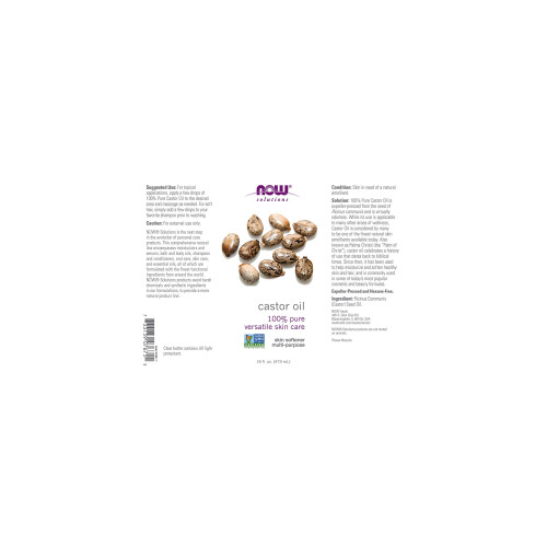 NOW Foods (473 ml.) Castor Oil, 100% Pure - 473 ml. 1