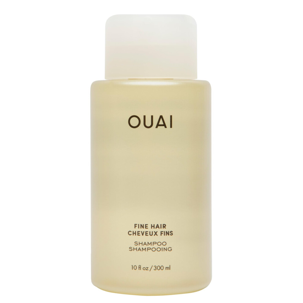 Ouai Fine Shampoo - Volumising Shampoo With Strengthening Keratin, Biotin & Chia Seed Oil For Fine Hair - Delivers Clean, Weightless Body - Paraben,