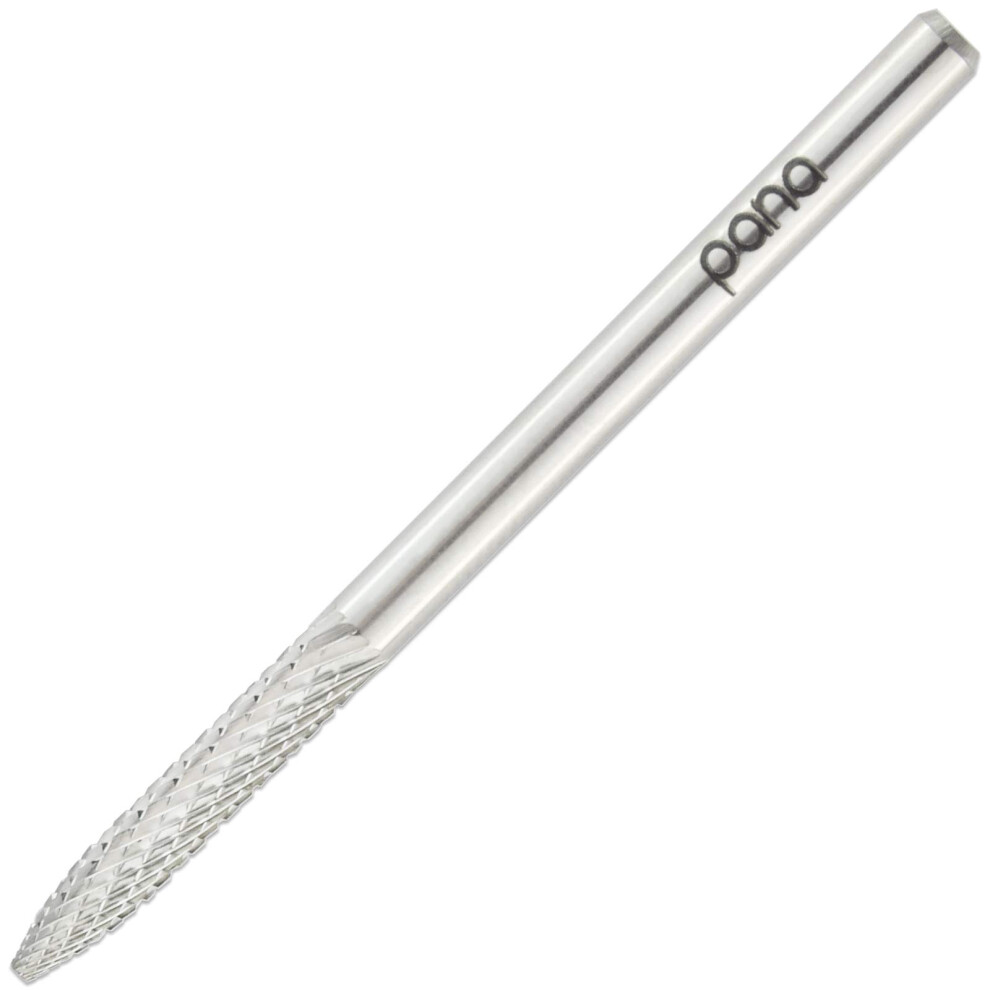 Pana Silver 3/32"""" Shank Size - Under Nail Cleaner Carbide Bit Extra Fine Grit - Nail Drill Bit For Dremel Machine