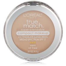L'Oréal Paris True Match Super-Blendable Compact Makeup, W1 Porselein, 0.3 oz.