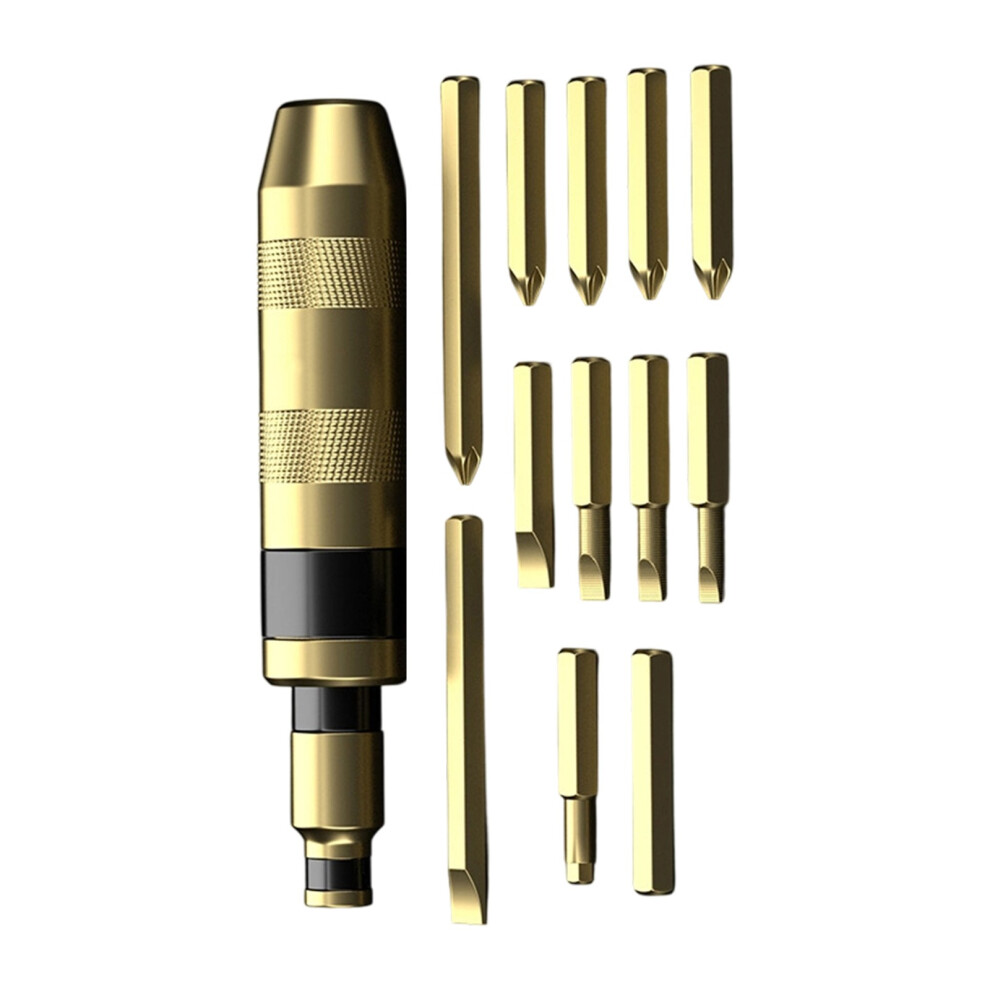 Industrial Grades Impact Screwdriver Set With 13 Corrosion-Gold 7754000306671