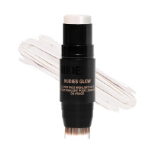 Nudestix Nudies Glow Cream Highlighter Bronze + Glow 3-in-1 Gezichtskleur voor Ogen, Wangen, Lippen m/Blendkwast (Ice Ice Baby)