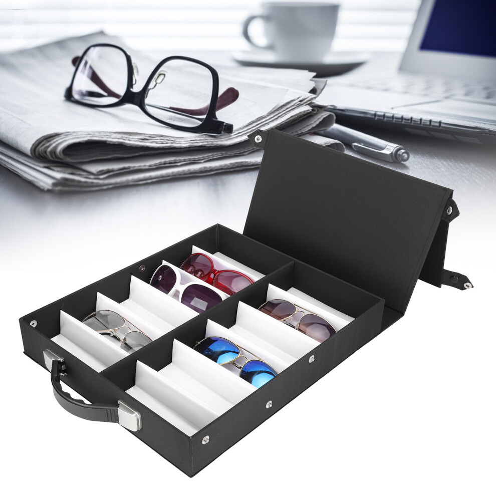 Sunglasses Display Box 12 Grid Portable Glasses Storage & Organizer