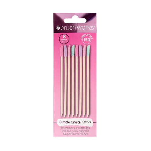 Brushworks Cuticle Crystal Sticks - 8 stk