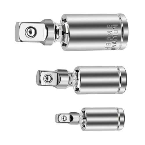 Professional Ratcheting Socket Adapter Kit 3 Size Heavy Duty For