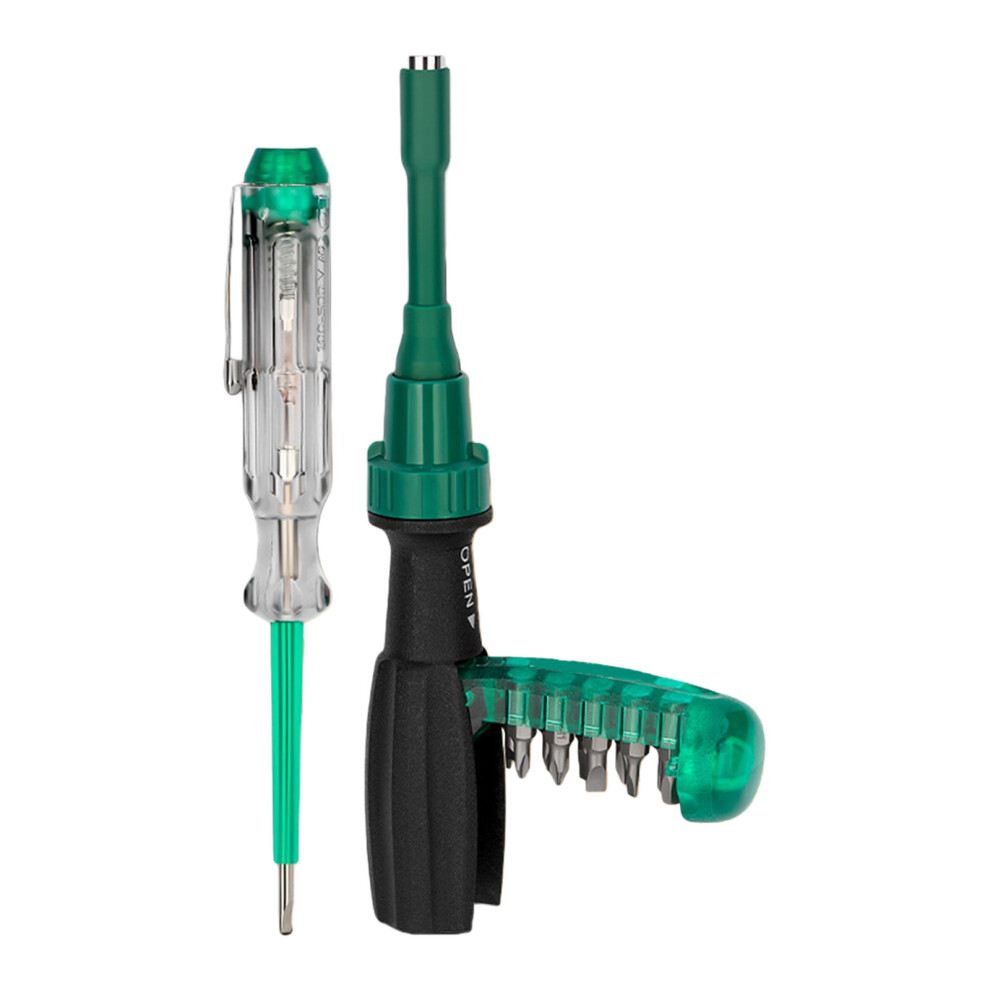 Advanced Ratcheting Screwdriver Set Multiple Bit-10 Piece Set 7754000308163