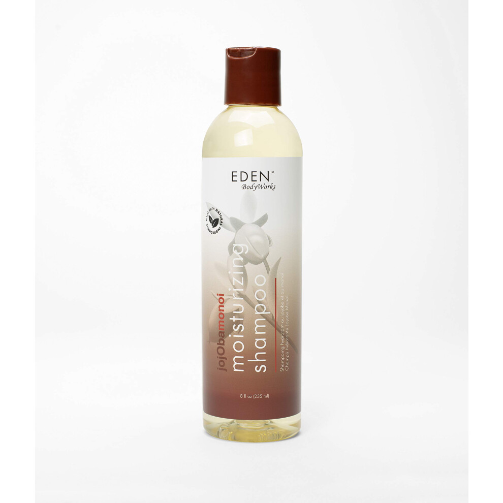 Eden Bodyworks Jojoba Monoi Moisturizing Shampoo | 8 Oz | Gently Cleanse Nourish & Protect Hair And Scalp - Packaging May Vary
