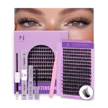 Conjunto de Extensões de Cílios Fluffy 280pcs 100D Volume com Cola e Selante para Cílios DIY