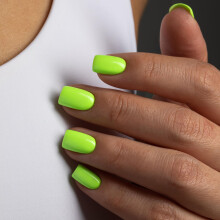 St. Patrick's Day 48-delig neongroene druk op nagels Korte vierkante nepnagels Neonlijm op nagels Korte gelnagels Press-ons acrylnagels Plak op kunst