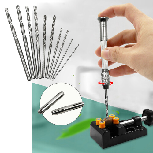 Hand Drill Rotary Tool Manual Twist Drill Bit-10Pcs Drill 2
