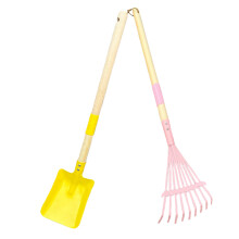 Wooden Children Rakes And Shovel 2Pcs Set Outdoor Activity-B