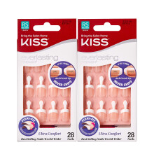 Kiss Everlasting French Nail Kit Real Short 28 Nails (2 pakkaus)
