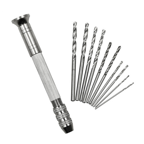 Hand Drill Rotary Tool Manual Twist Drill Bit-10Pcs Drill 1