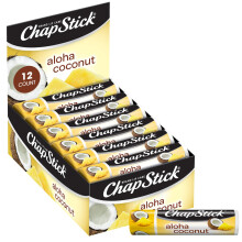 ChapStick Bulk Lip Balm Aloha Coconut confezione da 12 - Idratante labbra succulento e tropicale 0,15 pz.