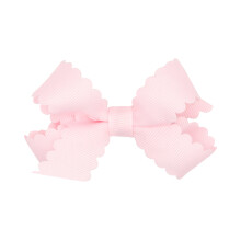 Klasick dvc malicka Wee Ones Grograin s vroubkovanmi okraji a plochm zavinovacm stredem na spone WeeStay Mini Powder Pink
