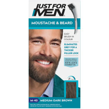 Just for Men Moustache & Beard Dye, Men's Facial Hair Colour, M40 âÃÃÂâ Medium Dark Brown