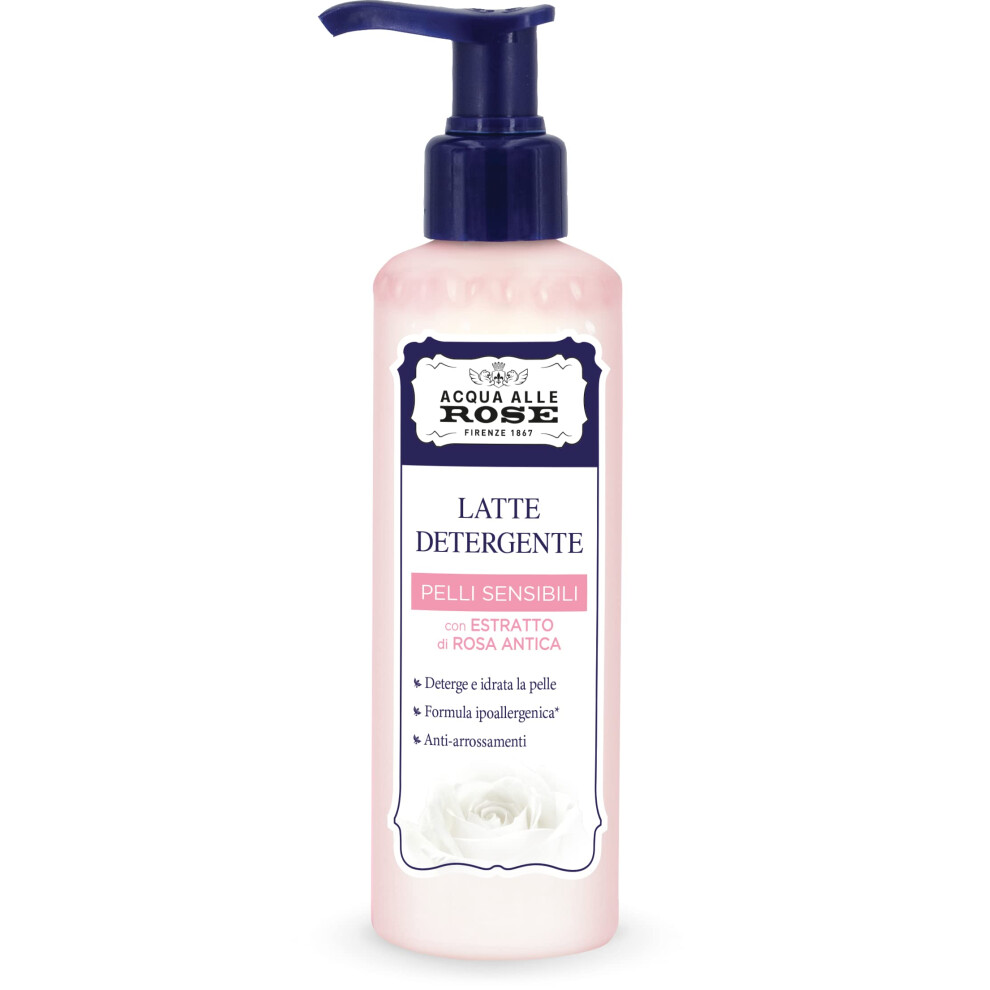 Acqua Alle Rose Cream Roberts: "Latte Detergente" Cleansing 6.76 Fluid Ounce (200Ml) Package [ Italian Import ]